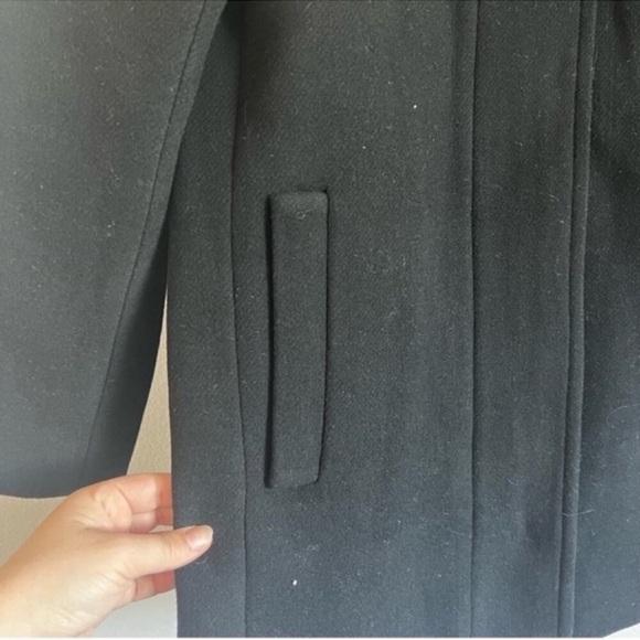 NWT J. Crew Factory Button-neck City Coat Jacket in Black Size: 2P - Picture 8 of 11